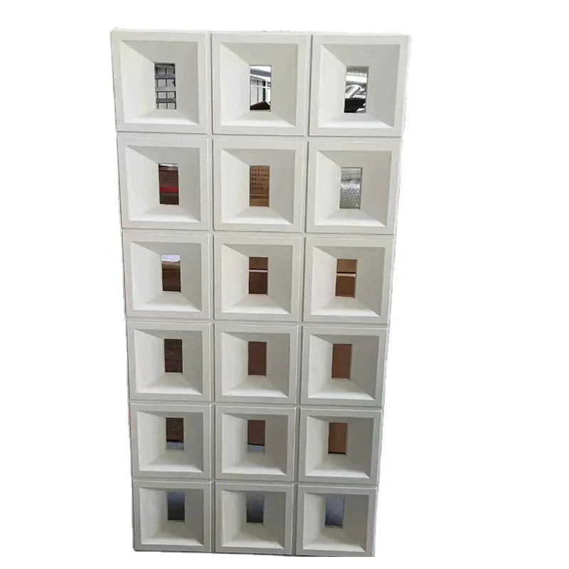 PU duvar paneli poliüretan paneli dokuz ızgara duvar paneli blok bileşenleri bölme için pu içi boş tuğla
