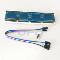 Módulo de matriz de puntos MAX7219 32x8 4 en 1 Unidad de módulos de pantalla LED con cables de 5 pines para Raspberry Pi