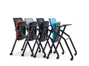 Silla de Entrenamiento Moderna y Resistente de Malla con Escritorio Integrado, Plegable y Apilable, Mesa de Conferencia para Oficina en Casa - Product Image 6