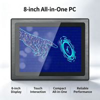PC industriel à écran tactile résistif 15,6'' intégré, entièrement en aluminium, étanche IP65 (front), sans ventilateur, sous Linux, 256 Go, I3, en stock