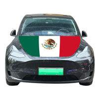 Couverture nationale de capot de voiture abordable drapeau mexique couverture de moteur de voiture drapeau vente directe d'usine tissu polyester
