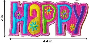 Love Peace Happy Sweet Happy Custom Letter Patches Mini White Bulk Packs Daisy Flower Design Embroidery Colorful Flower Patch - Product Image 4