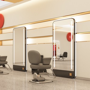 Mueble de Salón de Belleza y Peluquería Jincheng de Alta Calidad con Espejo LED y Lámpara de Lujo - Product Image 4