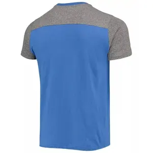 T-shirt d'entraînement populaire, vêtements de sport de Sublimation personnalisés, chemise de sport bleue en Polyester, vente en gros