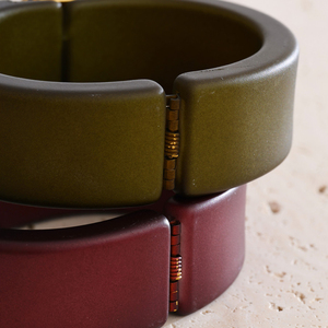 Xy thời trang Acrylic rộng Bangle Vòng tay phụ nữ hợp thời trang mạ vàng Chunky Cuff Bangle đồ trang sức - Product Image 4