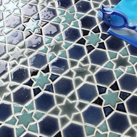 Mosaïque céramique de haute qualité, design professionnel, crédence de salle de bain, douche, flocon de neige, craquelé, piscine