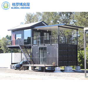Contenedor de envío modificado, casa <span class=keywords><strong>familiar</strong></span>, estructura de acero, casa pequeña prefabricada, casa portátil, bienes raíces - Product Image 1