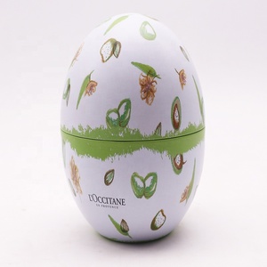 Đính tin phục sinh trứng hình hộp kẹo tinplate trường hợp trà bao bì hộp thiếc dập nổi tùy chỉnh kim loại thực phẩm sô cô la Kẹo Đỏ - Product Image 1