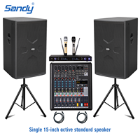 Haut-parleur actif professionnel 15 pouces, best-seller, gamme complète, pour concerts, scènes, églises, avec woofer et subwoofer pour basses