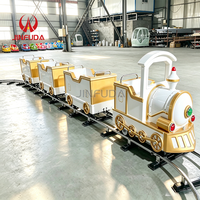 JINFUDA Train électrique orbital de haute qualité en FRP pour enfants, pour parc d'attractions