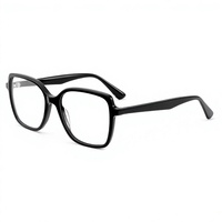 Montures de lunettes carrées en acétate de couleur unie pour unisexe, anti-lumière bleue, design à monture complète, durables et livraison rapide