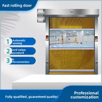 Porte à enroulement rapide en PVC sur mesure, porte automatique à capteur rapide, pour usine alimentaire, atelier, étanchéité anti-poussière, 3 heures