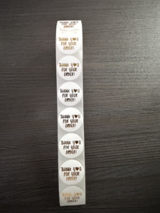 Custom Logo Stickers Self-Adhesive <b>Labels</b> Coffee Bakery Gift Flower Shop Foil <b>Packaging</b> Waterproof PLA Paper Easy Remove Gold - Product Image 6