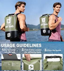 กระเป๋าเป้กันน้ำแบบแห้งสำหรับพายเรือ ล่องแก่ง เดินป่า  พร้อมโลโก้ OEM ตามสั่ง  กระเป๋าเป้กันน้ำสำหรับกีฬาทางน้ำ - Product Image 5