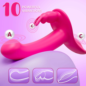 Vibrateur G-spot portable double extrémité doux, harnais sans bretelles, télécommande, jouet sexuel pour femmes, pour couples lesbiens - Product Image 4