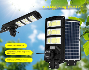 Caméra extérieure solaire sans fil avec contrôle par application, 400W, LED intégrée, 6 millions de pixels, Wifi, PIR, détection de mouvement humain, éclairage de rue - Product Image 4