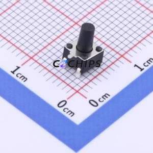 GT-TC072B-H070-L1 Tactile Switch SMD-3P,4.5x4.5mm Switch Single Pole Single Throw Round Button 2.5N Horizontal Mount - Product Image 1