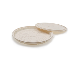 Fabricant de boîtes à lunch He Zhi Yuan, boîte à pizza personnalisée imprimée, biodégradable, de qualité alimentaire, en amidon de maïs, couleur naturelle, circulaire - Product Image 2
