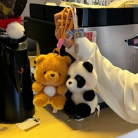 Adorable Porte-clés en Peluche Animal de 18 cm, Pendentif Mascotte en Peluche, Jouet en Vinyle, Cadeau, Breloque pour Sac, Porte-clés de Voiture, pour Machine à Grue