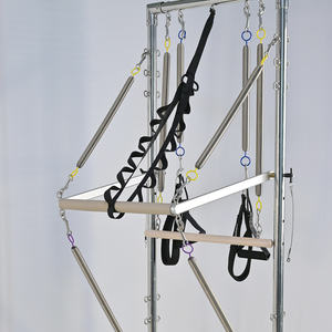 Reformer de Pilates Professionnel en Bois d'Érable Écologique et Durable, Machine de Studio Multifonctionnelle avec <span class=keywords><strong>Tour</strong></span> Intégrée - Product Image 6