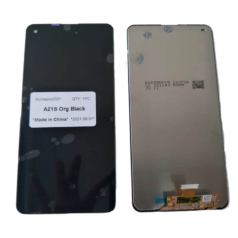 Original Lcd Screen Digitizer Touch Screen for Samsung A21S with Frame