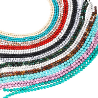 JD GEMS Vente en gros de perles rondes en turquoise naturelle de 4 à 12 mm, design élégant et coloré, pierre de guérison pour la fabrication de bijoux DIY