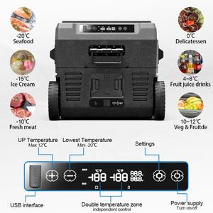 Neveras para <span class=keywords><strong>Autocaravanas</strong></span>, Neveras Portátiles de 12 V y 220 V con Compresor de Doble Zona, Control por Aplicación, para Pesca y Camping - Product Image 3