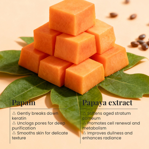 KORMESIC Marque Privée Vente en Gros 30g Nettoyant Visage Doux à l'Aloe Vera et Papaye Mousse Riche Blanchissant Hydratant - Product Image 3