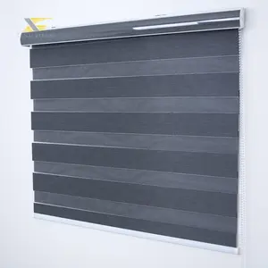 Fabrication 100% Polyester Imperméable Blackout Fenêtre Roller Shades Zebra Stores Tissus pour la Maison