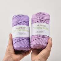 Nouveau Kit de Tissage DIY 21 pièces en Fil Chenille Filé 3mm, Teint à la Main, pour Tapisserie Petite Marguerite, Cordon de Téléphone 100m, 100% Coton