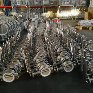 304 316 Stainless Steel Lever Worm Gear Type Wafer Butterfly Valve Price List