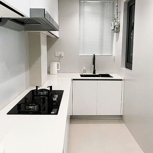 Mueble de <span class=keywords><strong>Cocina</strong></span> Integrado de Acero Inoxidable 304 de Foshan, Moderno, Simple, Ecológico, Personalizado, Tipo Abierto, <span class=keywords><strong>Encimera</strong></span> de Acero Inoxidable - Product Image 1