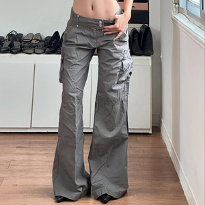 Factory Direct Casual American Retro Eco-Friendly <b>Jeans</b> Plus Size Low Waist Denim Color Blocking Relaxed Fit Women's Trousers - Product Image 5