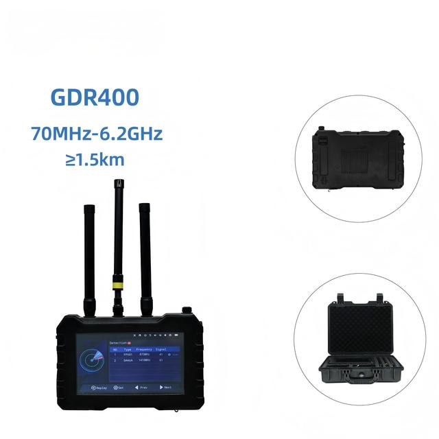 Handheld Portable Detector 70MHz-6.2GHz Full Frequency FPV Video Interception System Drone Detection Signal Drone Detector