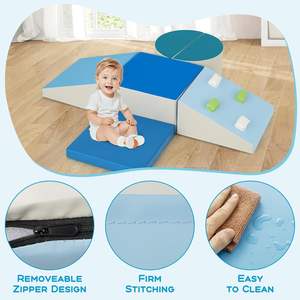 Túnel de Espuma Suave para Interiores, Material Apto para Niños, Juguete de Escalada para Niños Pequeños con Túnel, Escalones y Rampa - Product Image 5