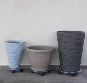 <span class=keywords><strong>Jardinière</strong></span> ronde transparente, soucoupe transparente, 4 roues universelles, Pot <span class=keywords><strong>de</strong></span> fleurs, chariot, chariot, chariot, planteur extérieur, plateau - Product Image 5