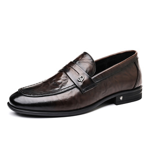 2026 Spring Men's Leather Shoes Formal Business <b>Slip</b> <b>On</b> Loafers High End Casual Wedding Shoes - Product Image 3