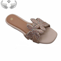 Sandales plates pour femmes, tendance, été, logo personnalisé, emballage, légères, loisirs, vente en gros, respirantes, durables