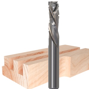 เครื่องกัดเอ็นมิลลิ่งแบบเกลียวอัดชิป CNC ดอกเราเตอร์ดอกกัดคาร์ไบด์แบบแข็ง3ขลุ่ย-8มม. - Product Image 1