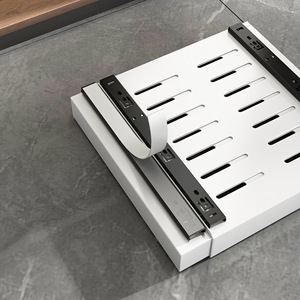 Extendable Pull Out Drawer <b>Rack</b> For Kitchen Cabinet Storage Organizer With Slide Out Design For Dishes <b>Plates</b> Condiments - Product Image 4