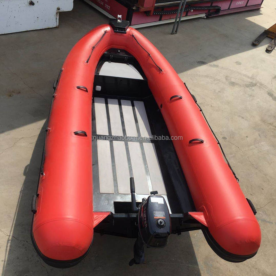 Fishing Rigid Hull PVC Inflatable Boat with Aluminum Floor Heavy Duty ...