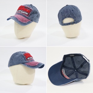 Gorra de Béisbol de Mezclilla Desgastada con Logotipo Bordado Personalizado, Gorra Retro con Parche Deshilachado, Gorra de Viaje Vintage para Hombre y Mujer - Product Image 2