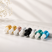 Mini flacons compte-gouttes en verre ambré 1-5ml, format voyage portable, bouchon doré, contenants cosmétiques rechargeables pour huiles essentielles, sérums et parfums