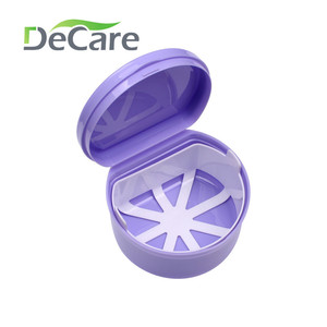 DeCare Dental Case With Braces Storage Blue White Plastic Mouth Guard Box For Orthodontic Care - Product Image 3