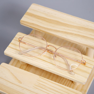 Wooden Eyewear Display Rack 3 Tier <b>Desktop</b> Storage <b>Shelf</b> For Glasses Living Room Organizer Durable Tree Material - Product Image 4