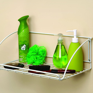 JH-Mech White 4 ft Wire Shelving System for Laundry Rooms Linen <strong>Closets</strong> or Basements Hanging Wire Shelf - Product Image 6