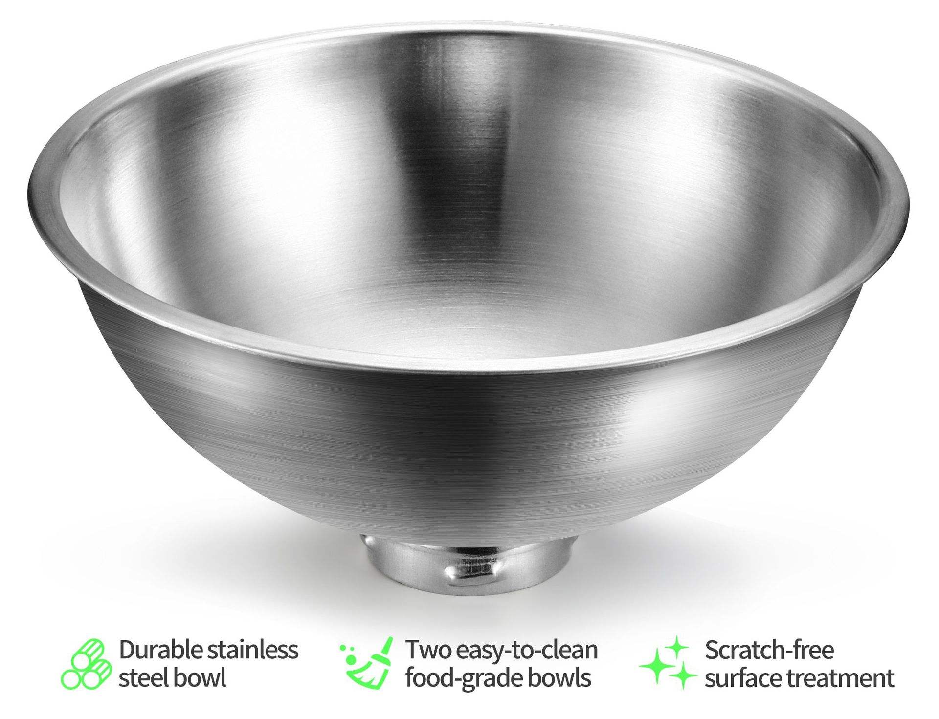 Single stainless steel bowl
