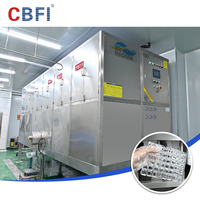 Machine à glaçons automatique en acier inoxydable 2 3 5 10 15 tonnes avec moteur, pompe, engrenage et PLC CBFI