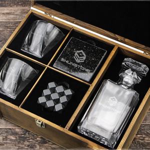 Artículos Populares, el <span class=keywords><strong>Mejor</strong></span> Regalo para el Día de Navidad, Juego de Decantador de <span class=keywords><strong>Whisky</strong></span> de Granito Ecológico y Piedras Enfriadoras de Vidrio para Hombre - Product Image 5