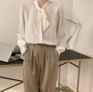 2025 Trend Frauen Elegante Langarm Bluse Büro Lady Shirt Mode Basic Sommer Bluse Business Casual Tops - Product Image 6